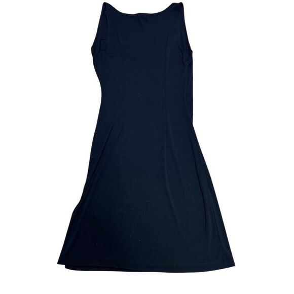 EUC BCBG Paris Women's Y2K Black Sleeveless A-Line Knee Length Dress Size M - Picture 2 of 4